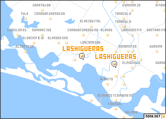 map of Las Higueras