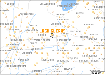 map of Las Higueras