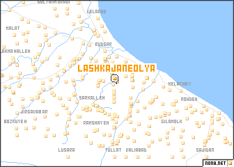 map of Lashkājān-e ‘Olyā