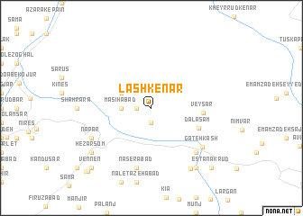 map of Lash Kenār