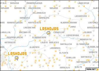 map of Las Hojas