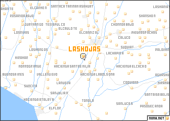 map of Las Hojas