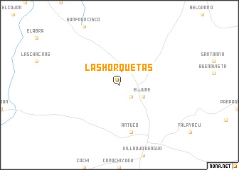 map of Las Horquetas