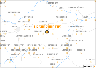 map of Las Horquetas