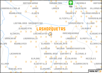 map of Las Horquetas