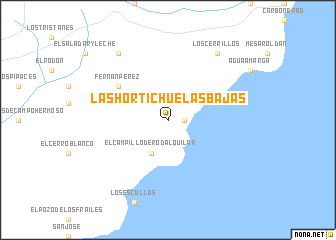 map of Las Hortichuelas Bajas