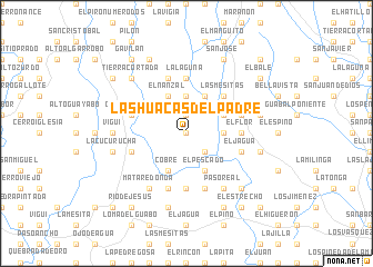 map of Las Huacas del Padre