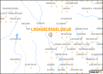 map of Las Huacas del Quije