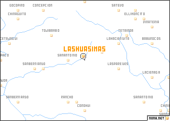 map of Las Huásimas