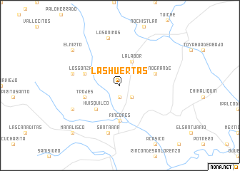 map of Las Huertas