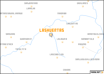 map of Las Huertas