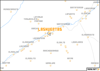 map of Las Huertas