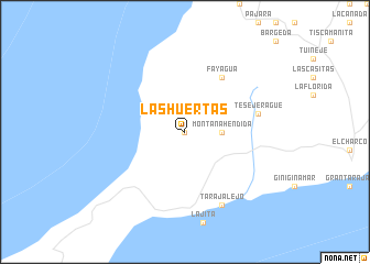 map of Las Huertas