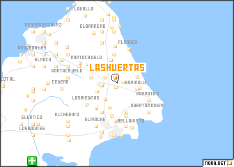 map of Las Huertas