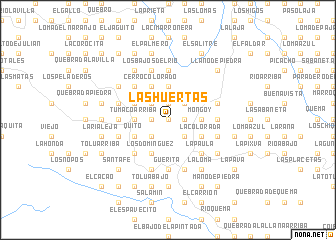 map of Las Huertas