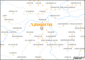 map of Las Huertas