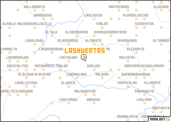 map of Las Huertas