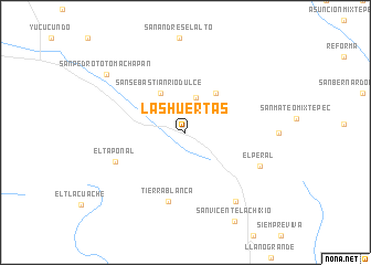 map of Las Huertas