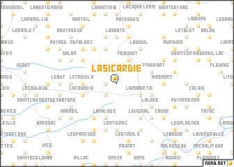 map of La Sicardie