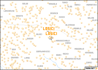 map of Lasići