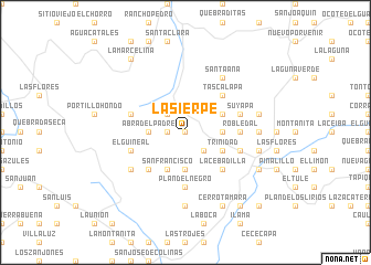 map of La Sierpe