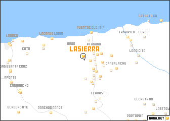 map of La Sierra