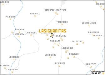 map of Las Iguanitas