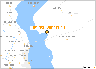 map of Lasinskiy Posëlok