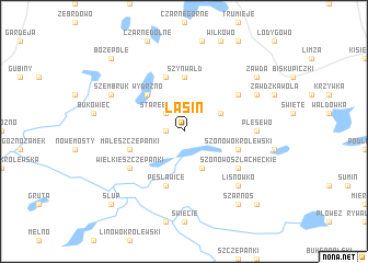 map of Łasin
