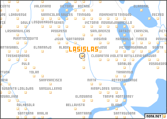 map of Las Islas