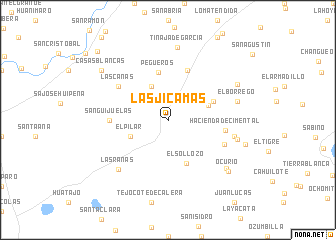 map of Las Jícamas