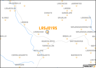 map of Las Joyas