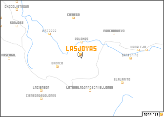 map of Las Joyas