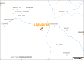 map of Las Joyas