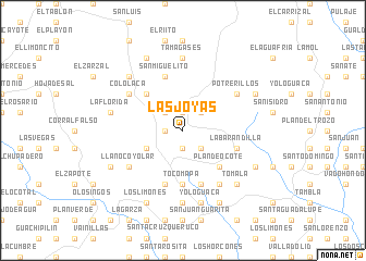 map of Las Joyas