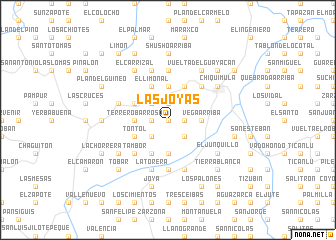 map of Las Joyas