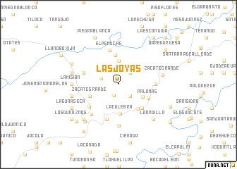 map of Las Joyas