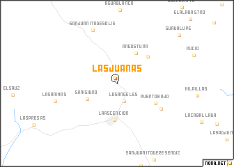 map of Las Juanas