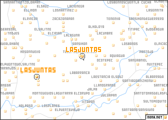 map of Las Juntas