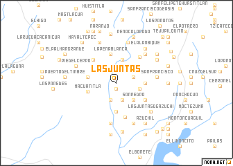 map of Las Juntas