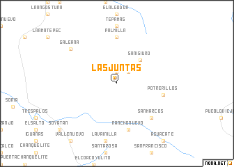 map of Las Juntas