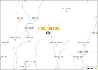 map of Las Juntas