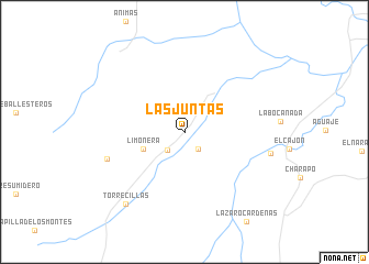 map of Las Juntas