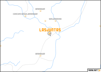 map of Las Juntas