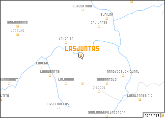 map of Las Juntas