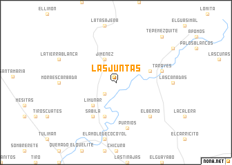 map of Las Juntas