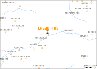 map of Las Juntas