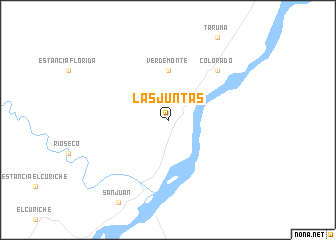 map of Las Juntas