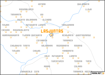 map of Las Juntas
