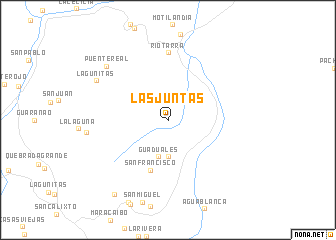 map of Las Juntas